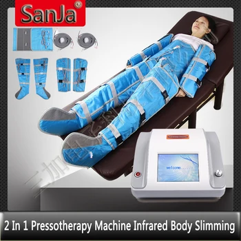 Новая версия прессотерапевтической системы с сенсорным экраном 2 в 1, нагревающий аппарат для похудения, прессотерапия, лимфодренажный массажный аппарат
