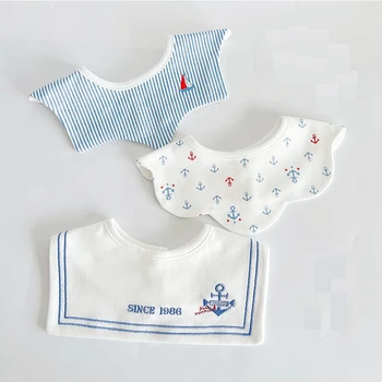 3 шт./компл. В японском стиле Для младенцев и малышей, Детские нагрудники, Хлопковая мультяшная вышивка, ткани для отрыжки новорожденных, полотенце для слюны для мальчиков и девочек