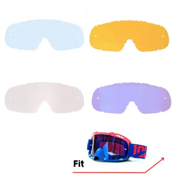 Универсальные аксессуары для мотоциклетных очков, Серебристые HD Зеркальные прозрачные линзы, очки для мотокросса, запасные линзы для очков FOX