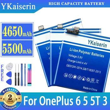 YKaiserin аккумулятор для Oneplus 6 5 5T 3 для Oneplus 1 + 6/5/5 T/ 3 для Oneplus6 Oneplus5 Oneplus5T Oneplus3 batteria + Бесплатные инструменты