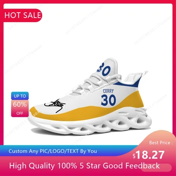 Золотые баскетбольные кроссовки на плоской подошве, мужская Женская спортивная обувь, кроссовки шеф-повара Стивена Карри № 30, сетчатая обувь на шнуровке, обувь на заказ