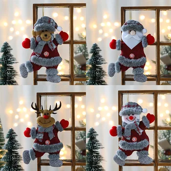 Новые подвески в виде рождественской елки, кукла-медведь-лось, подвесное украшение для ног, украшение для Рождественской елки, композиция для украшения