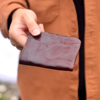 AETOO Чистый ручной процесс складывания коротких денег Bao верхний слой ручной сумки из воловьей кожи растительного дубления настоящая сумка для самовывоза зажим для денег сумка для карт coi