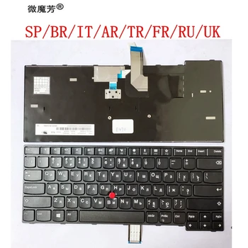 US/SP/BR/IT/AR/TR/FR/RU/UK Новинка для ноутбука Lenovo E470 E470C E475 FRU 01AX040 QWERTY Испанский