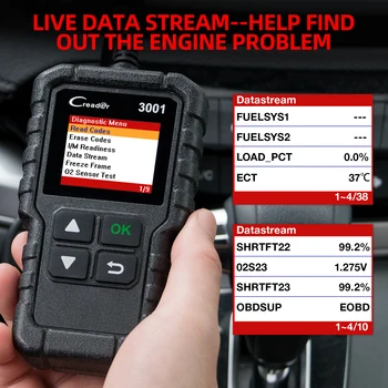 ЗАПУСТИТЕ X431 CR3001 OBD2 Сканер Проверки Двигателя Автомобиля С Полным Считывателем Кода OBDII Диагностический Инструмент Многоязычное Бесплатное Обновление Онлайн pk ELM