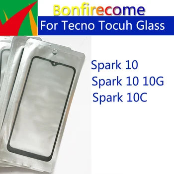 10 шт./лот для Tecno Spark 10C 10 5G ЖК-дисплей с сенсорным экраном, стекло с заменой клея OCA