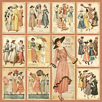 11 шт. /упак. Винтажная наклейка для европейских девушек 19 века 
