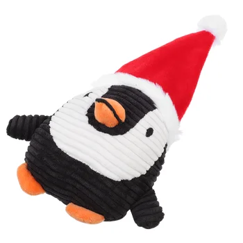 1шт Домашнее Животное Жевать Игрушку Плюшевый Рождественский Пингвин Игрушка Прекрасный Щенок Жевать Игрушку Собака Рождественская Игрушка