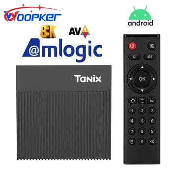 Woopker Tv Box Tanix X4 Smart Home Tv Set Top Box Двойной Wifi 100M 8K Медиаплеер Тв-ресивер Android 11 Usb3.0 Bt4.2