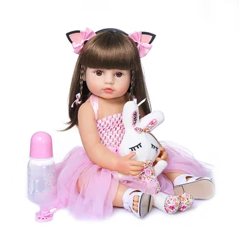 55-сантиметровая полностью резиновая имитационная кукла Может входить в воду Имитировать куклу для возрождения ребенка, полностью силиконовую куклу, игрушку для девочки, подарок