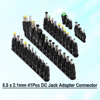41 Комплекты адаптеров DC5.5x2.1 мм 5.5x2.5 мм для подключения ноутбука