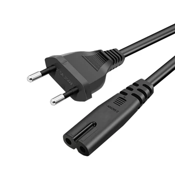 Шнур питания ЕС Кабель питания переменного тока ЕС Рисунок 8 От C7 до Euro Европейская 2-контактная вилка переменного тока кабель питания шнур для PS4 Xbox шнур питания PS5