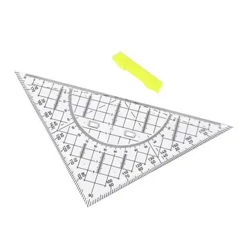 Линейка для рисования треугольника Линейка для рисования геометрии треугольника 22 см школьная линейка с математическим транспортиром Универсальный инструмент