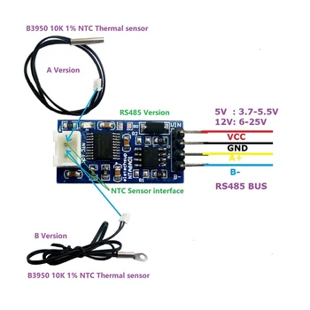 10K 3950 NTC датчик температуры RS485 MODBUS RTU последовательный порт модуль дистанционного сбора данных PLC