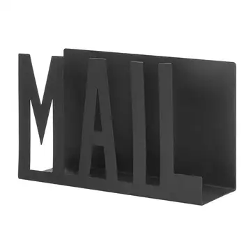 Держатель для почты Настольный Металлический органайзер с вырезом для почты Школьная организация Стильный черный держатель для почты для блокнотов и конвертов