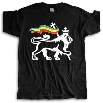 Летняя мужская футболка Lion of Judah с флагом Растафари art rasta weed, мужская футболка унисекс, крутые топы для подростков