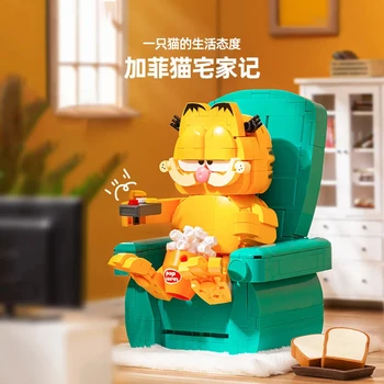 2024 Garfield Blocks Коллекция мультяшных кошек и аниме-фигурок, строительная игрушка, сделай САМ, Классические Кирпичи для детей, подарок Модели для девочек, Подарок