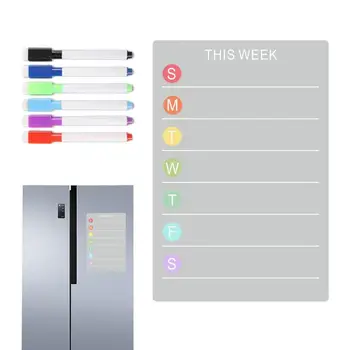 Маленькая магнитная доска для сухого стирания Прозрачный акриловый 3D блокнот со списком для холодильника Еженедельный план Магнитная наклейка на холодильник доска для заметок