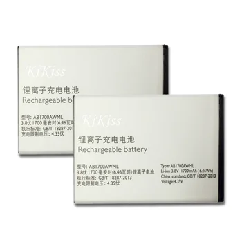 Высококачественный аккумулятор для PHILIPS Xenium S388 емкостью 1700 мАч, литий-полимерный аккумулятор AB1700AWML Batterij