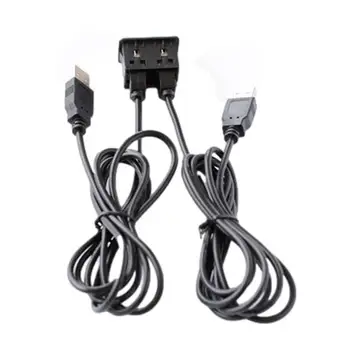 Автомобильный кабель для зарядки Шнур зарядного устройства USB-разъемы USB-удлинитель Быстрая зарядка Высокоскоростной передачи Данных Шнур зарядного устройства 4,9 Фута Автомобильный