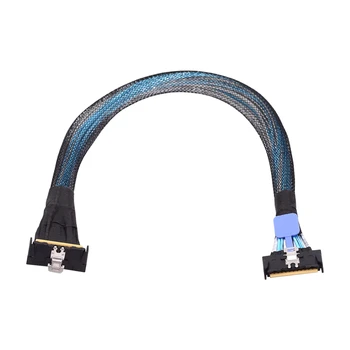 Удлинительный кабель Chenyang PCI-E Slimline SAS 8i 74Pin с разъемом MCIO 74Pin Mini Cool Edge IO MCIO PCI-E 5.0 с углом наклона 35 см