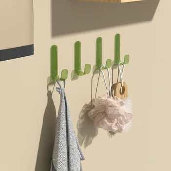 Крючки для ванной комнаты 100шт, акриловый настенный крючок, прозрачные держатели для полотенец без перфорации