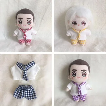 4 цвета Одежда для кукол со звездами из мультфильма 10 см, Комплект с галстуком-бабочкой, Аксессуары для кукол из хлопка 10 см
