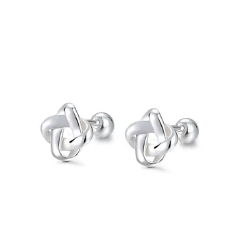 Женские простые серьги-гвоздики из стерлингового серебра S999 в обертке для ушей, винтовые украшения для ушей
