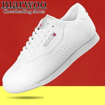 Обувь для черлидинга Marwoo, Детская танцевальная обувь, обувь для соревновательной аэробики, Обувь для фитнеса, женская белая спортивная обувь для джаза R001