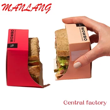 Индивидуальная печатная упаковка для пищевых продуктов с открытым ртом для булочек и сэндвичей