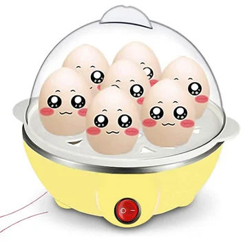 Пароварка для приготовления 7 яиц, многофункциональная электрическая яйцеварка с автоматическим выключением, Универсальные инструменты для приготовления омлета, Кухонная утварь для завтрака