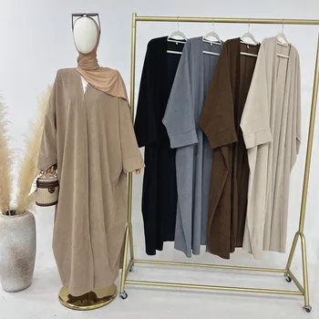 Loriya Осень Зима Вельветовый женский халат Abaya Femmes Мусульманские скромные платья Abaya Турция Исламская одежда