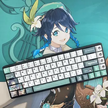 129 Клавиш Игры Anime Barbatos Keycaps PBT Dye Sub Keycap Вишневый Профиль Key Cap Для Механической Клавиатуры 61 68 84 87 96