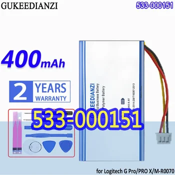 Аккумулятор GUKEEDIANZI Большой емкости 533-000151 533000151 400 мАч для Logitech G Pro Wireless/X Superlight M-R0070 MR0070