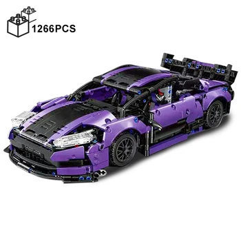 Технические Строительные блоки спортивного автомобиля Astons Martins GT3, высокотехнологичный гоночный автомобиль, Сборка кирпичей, игрушки в подарок для мальчиков и девочек