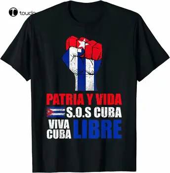 Новая Viva Cuba Libre, Флаг Кубы, Свободная Куба, Куба Sos Куба - футболка S-5Xl, хлопковая футболка