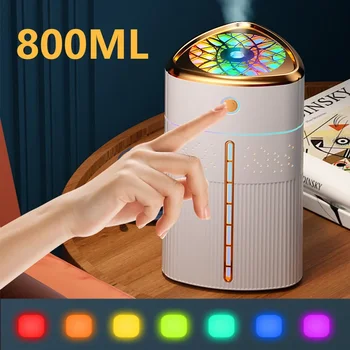 Аксессуары Увлажнитель воздуха объемом 1000 мл с подсветкой USB аромадиффузор для дома Аромадиффузор масла Диффузор 7 цветов подсветки