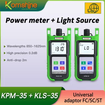 Измеритель мощности оптического волокна KomShine KPM-35 FTTH, тестер оптоволоконного кабеля и однорежимный волоконно-оптический источник света