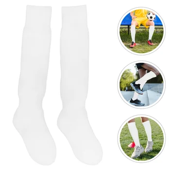 2 пары футбольных чулок, футбольные носки, детские футбольные чулки, спортивные носки для телят, спортивные принадлежности