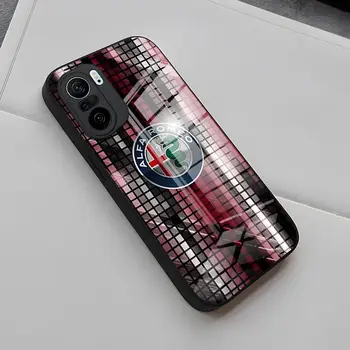 Роскошный Итальянский Спортивный Автомобиль Alfa Romeo Чехол Для Телефона Xiaomi Redmi Note 13 10 10T 11i 11T 11 9 8 11S Poco M4 F3 X3 Pro Стеклянная Крышка