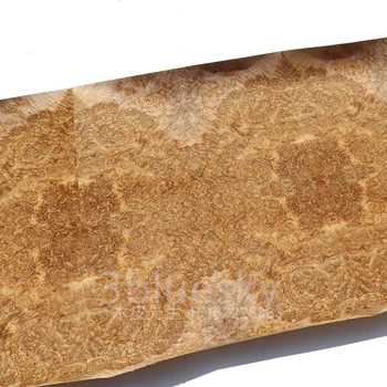Шпон из натурального дерева Nanmu Burl В тон Мебельной подложке из Крафт-бумаги размером около 60 см x 2,5 м 0,3 мм