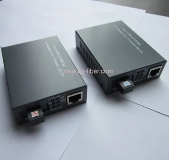 Бесплатная доставка Медиаконвертер 10/100/1000 М SM Single Fiber 1310TX/1550RX 20 км SC порт и один порт RJ45