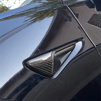 Для Tesla Модель 3 Y X S 2022 Защитная крышка боковой камеры автомобиля из углеродного волокна ABS Модель Y 2023 Автомобильные аксессуары для укладки и украшения
