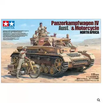 Tamiya 25208 1/35 Panzerkampfwagen IVAusf.F &. MotorcycleNORTH AFRICA