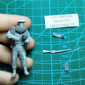 Фигурка из смолы 1/35 GK, комплект из британского солдата в разобранном виде и неокрашенный