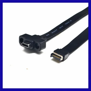 Разъем USB 3.1 на передней панели типа E для подключения кабеля расширения USB-C Типа C к материнской плате компьютера, Проводная линия шнура, 80 см