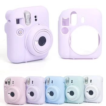 Силиконовый чехол для камеры Fujifilm Instax Mini12, защитный чехол, сумка ярких цветов, аксессуары для камеры мгновенной печати Mini 12.