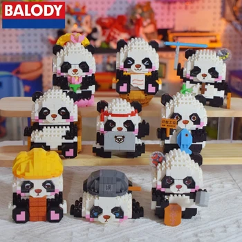 Строительные блоки BALODY Модель китайской панды классные украшения детские игрушки kawaii украшение интерьера Рождественский подарок на день рождения