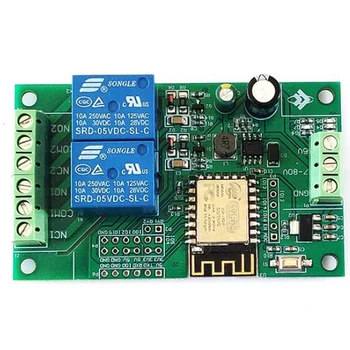 ABHG Esp8266 Esp-12F Wifi Релейный Модуль 2 Канала 5 В/8-80 В Сетевой Релейный Переключатель для Arduino Ide Smart Home App Remot Control