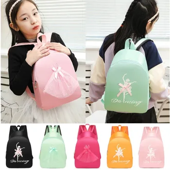 Рюкзак для балетных танцев для девочек, водонепроницаемая сумка на плечо принцессы, Розовая Милая школьная сумка для малышей с бантом, Mochila Infantil Большой емкости